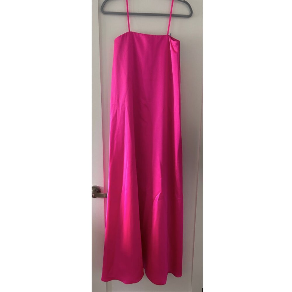 Bright Pink Size 2 Antonio Melani Lucia Shift Strapless Maxi Dress